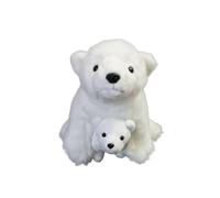SMJWH Adorable Polar Bear Mother and Child Plush Toy Ultra Soft White Stuffed Animal Huggable Doll Arctic Wildlife Gift