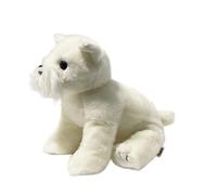 SMJWH Adorable Westie Dog Plush Toy - Realistic West Highland White Terrier Stuffed Animal Soft Puppy Doll Cuddly Pet Gift