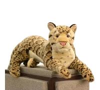 SMJWH Clouded Leopard Plush Toy, Realistic Stuffed Doll, Soft & Huggable Animal Cuddly for Kids, Adults, Jungle Theme Decor