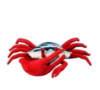 SMJWH Cute Fiddler Crab Plush Toy 36cm Stuffed Red Doll Realistic Ocean Animal Gift for Marine Life Lovers