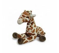 SMJWH Cute Giraffe Plush Toy Fallow Deer Stuffed Animal Doll Soft Wildlife Present for Kids Girls Boys Birthday Gift