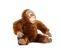 SMJWH Cute Gorilla Plush Toy Soft Gorilla Stuffed Animal Doll for Kids Birthday Gift Cuddly Jungle Ape Mascot Woodland Nursery Room Decoration 27cm