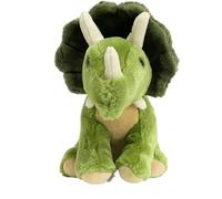 SMJWH Cute Green Triceratops Dinosaur Plush Toy Soft Stuffed Animal Doll Realistic Collectible Gift for Kids Boys Girls(37cm)
