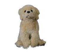 SMJWH Cute Labrador Retriever Dog Plush Toy Soft Stuffed Golden Puppy Doll Cuddly Lifelike Pet Animal Gift for Kids Toddlers Boys Girls Adults