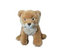 SMJWH Cute Lion Cub Plush Toy, Soft Lioness Stuffed Animal Doll, Educational Wildlife for, Available in Sitting or Lying Pose(Sitting height 25cm)