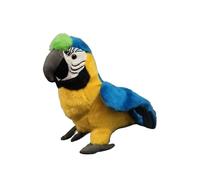 SMJWH Cute Macaw Plush Toy, Realistic Blue and Gold Stuffed Animal Doll, Soft Bird for Kids & Adults