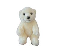 SMJWH Cute Mini Polar Bear Plush Toy Sitting & Lying White Bear Cub Stuffed Animal Soft Aesthetic Gift for Girls & Teens(Sitting)