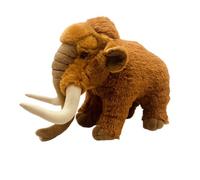 SMJWH Cute & Realistic Mammoth Plush Toy, Fluffy Stuffed Woolly Mammoth Doll, Soft Prehistoric Animal Toy(33cm)