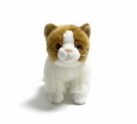 SMJWH Cute Sitting Ginger Plush Toy Soft Orange Tabby Kitten Stuffed Animal Doll Gift for Lovers(Yellow)