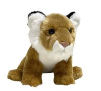 SMJWH Cute Sitting Lion Cub Plush Toy | Realistic Soft Stuffed Animal | Jungle Animal Gift for
