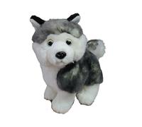 SMJWH Cute Tilted-Head Husky Plush Toy, Realistic Siberian Stuffed Animal, Soft Cuddly Puppy Doll for Kids & Adults, Novelty Gift
