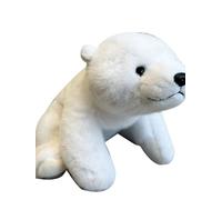 SMJWH Cute White Polar Bear Plush Toy - Super Soft Lying Down Hugging & Comfort Doll, Gift for Him & Her (Multiple Sizes)(30cm)
