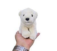 SMJWH Cute White Spirit Bear Plush Toy, Mini Polar Stuffed Animal, Soft Doll for Kids, Cuddly Wildlife, Birthday Gift(B)