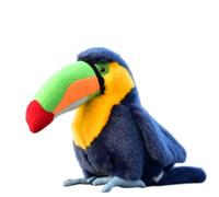SMJWH Fluffy Toucan Plush Toy, Cute Colourful Bird Stuffed Animal Doll, Soft Cuddly Companion for Kids & Adults, Home Decor and Gift