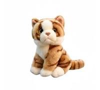 SMJWH Grey Tabby Plush Toy, Cute Kitty Stuffed Animal, Soft Velvet Faux, Realistic Kitten for Kids(B)