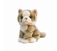 SMJWH Grey Tabby Plush Toy, Cute Kitty Stuffed Animal, Soft Velvet Faux, Realistic Kitten for Kids(Gray)