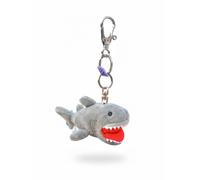 SMJWH Mini Great White Shark Plush Keychain, Soft Stuffed Ocean Animal Bag Charm, Cute Marine Toy Backpack Accessory(Gray)