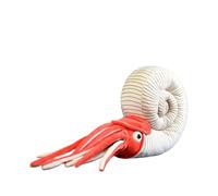 SMJWH Realistic Ammonite Plush Toy, Lifelike Prehistoric Sea Creature Stuffed Animal, Soft Ancient Cuddly for Palaeontology Fans & Science Gift