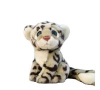 SMJWH Realistic Big Plush Toy, Super Soft Leopard, Clouded, or Snow Stuffed Animal, Wildlife Doll(Gray)