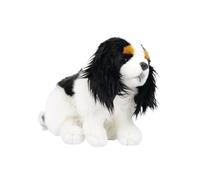 SMJWH Realistic King Charles Spaniel Plush Toy, Soft Cavalier Puppy Stuffed Animal, Cute Dog Doll Birthday Gifts for Kids, Fluffy Nursery Decor Animal Toy