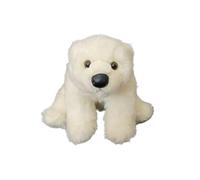 SMJWH Realistic Polar Bear Plush Toy Sitting/Lying White Bear Cub Stuffed Animal Soft Cuddly Doll Birthday for Adults & Kids(24cm)