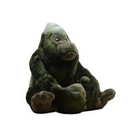 SMJWH Realistic Silverback Gorilla Plush Toy, Stable Ape Stuffed Animal, Detailed Black/Grey Monkey Doll, Educational Wildlife Gift
