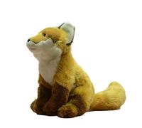 SMJWH Realistic Sitting Red Fox Plush Toy Stuffed Animal Vixen Cub Soft Life Doll Cuddly Gift for Kids & Home Nursery Decor
