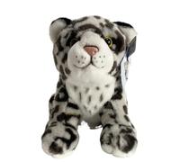 SMJWH Realistic Snow Leopard Plush Toy Cute Stuffed Animal Big Doll Wildlife Gift for Kids Girls Boys