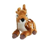 SMJWH Realistic Spotted Fawn Plush Toy, Soft Deer Stuffed Animal Doll, Fallow Deer Plushie, Educational Gift for Kids & Girls(Style B: 24cm long)