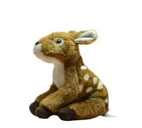 SMJWH Realistic Spotted Fawn Plush Toy Stuffed Animal Sitting Deer Doll | Ultra-Soft & Cuddly Forest Wildlife Companion Gift for Kids