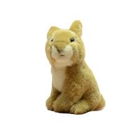 SMJWH Realistic Yellow/Brown Bunny Rabbit Plush Toy Stuffed Animal Sitting Hare Doll, Soft Cute Farm Animal for Kids, Stable Gift Decor