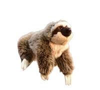 SMJWH Sloth Hand Puppet Plush Toy, Lifelike Stuffed Animal Doll, Soft Fluffy Three-Toed Sloth Puppet for Kids & Adults, Interactive Storytelling Role Play Toy.