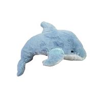SMJWH Super Soft Blue Dolphin Plush Toy Cute Marine Animal Stuffed Doll Huggable Sea Creature Gift for Kids