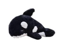 SMJWH Super Soft Orca Whale Plush Toy, Lifelike Killer Stuffed Animal, Marine Life Doll for Kids & Adults, Ocean Animals Gift(Black)