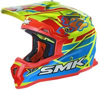 SMK Allterra Tribou N Motocross Helmet, red-yellow, size M for Men