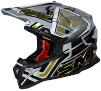 SMK Allterra X-Aces Motocross Helmet, black-grey-gold, size XL for Men