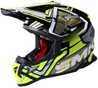 SMK Allterra X-Aces Motocross Helmet, black/grey/yellow, size L (59)