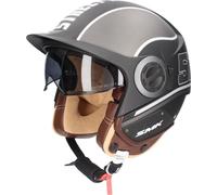 SMK DERBY GRID open face helmet matt black-silver XS