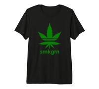 SMK GRN Marijuana Leaf Weed Smokers April 420 Ganja Premium T-Shirt