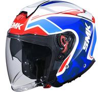 SMK GTJ Tourer Jet Helmet, white-red-blue, size 2XL for Men