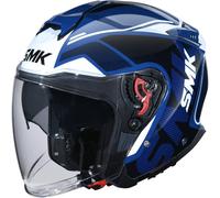 SMK GTJ Tourer Jet Helmet, white-turquoise-blue, size 2XL for Men