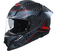 SMK Titan Full Face Helmet Grey/RedL Grey,Red