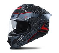 SMK Titan Full Face Helmet Grey/RedL Grey,Red