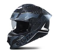 SMK Titan Carbon Nero 06 Helmet, grey-white, size M for Men