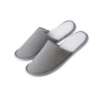 SMKBDFC 5pcs Hotel-grade Thickened Disposable Slippers Specialised for Guesthouses Inns Non-slip Travel and Home Use Slippers(Grey -1)