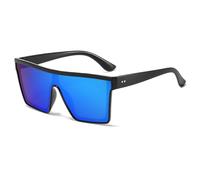 SMKBDFC Square-framed European and American Style Trendy Sunglasses for Cycling and Driving Punk Style Sun Protection, and Integrated Sunglasses(C5)