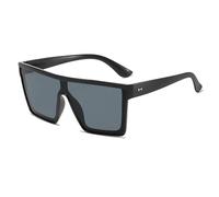 SMKBDFC Square-framed European and American Style Trendy Sunglasses for Cycling and Driving Punk Style Sun Protection, and Integrated Sunglasses(C1)