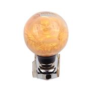 SMKJ Round Ball Gold Buddha Shaped Car Steering Wheel Spinner Knob Handle Powerball Booster Spin Knob Clamp fit for Universal Car