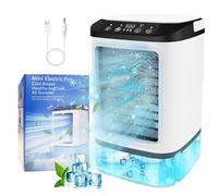 SMLEGFT Portable Air Conditioners, Personal Air Conditioner with 2 Mist & 7 Color Light, 3 Speed & Boost Mode, 900ml Large Tank & Icebox, Evaporative Air Cooler AC Cold Fan for Bedroom Office Desk Car