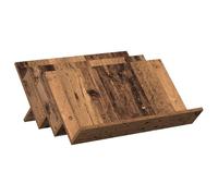 smlekwc Magazine Rack Old Wood 65 x 53 x 28.5 cm Engineered Wood | Rectangular shape, board shelves, smooth surfaces, screwdriver assembly, two-person setup, living room, office